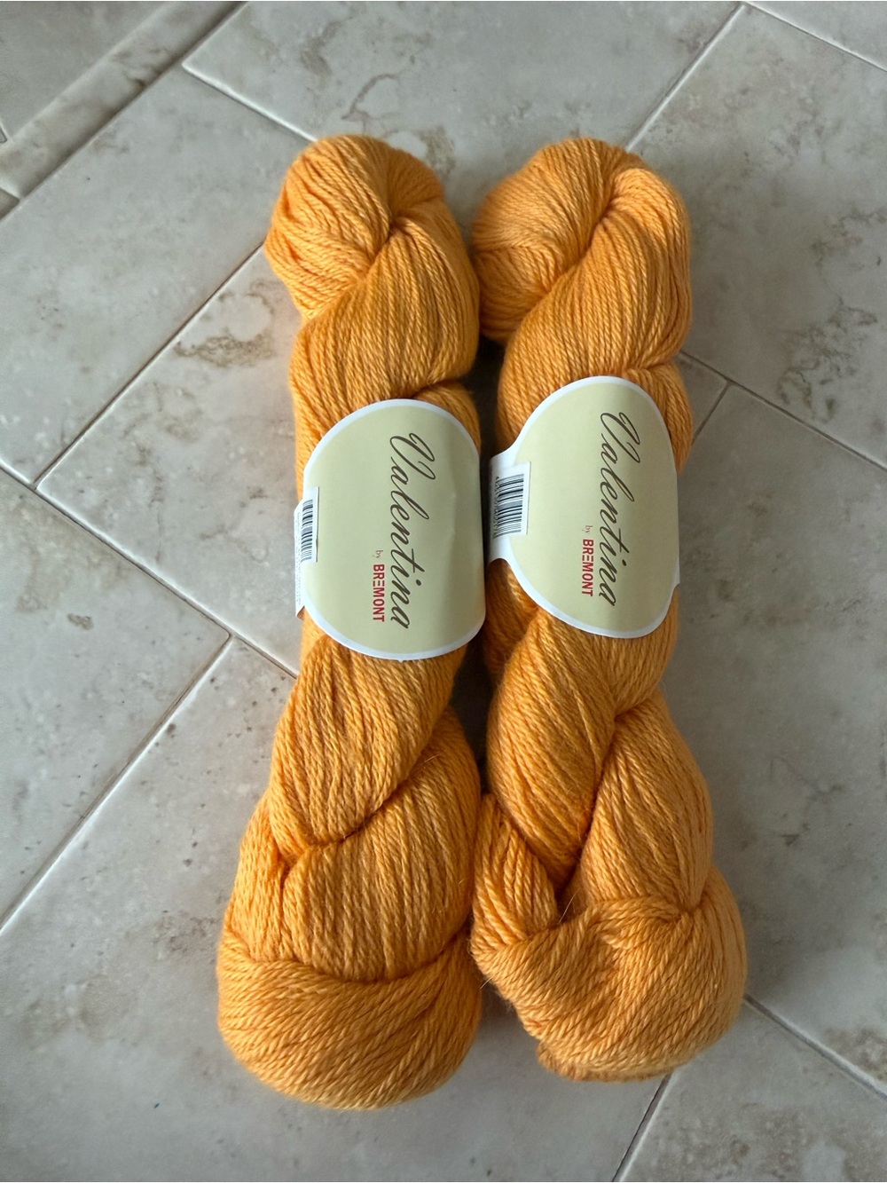Valentina by Bremont Hand-Dyed Alpaca/Wool Blend Yarn - Orange Yellow 2 Hanks